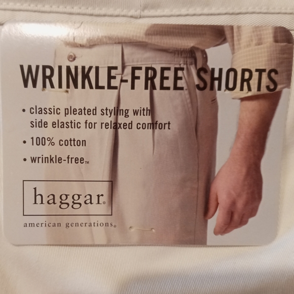 Haggar dress twill khaki shorts NWT - Picture 5 of 7